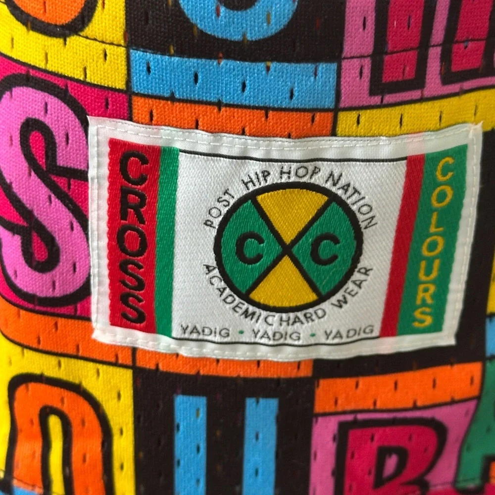 Cross Colours Y2K Block Letter Drawstring Shorts Men’s M Bold